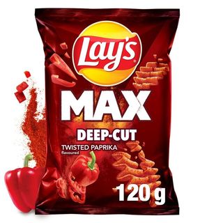Lay's Max Deep-Cut Chipsy ziemniaczane o smaku papryki 120 g
