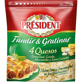 PRESIDENT Queso Rallado Para Gratinar 150 G