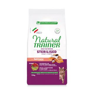 Natural trainer gatto sterilised salmone 1.5kg