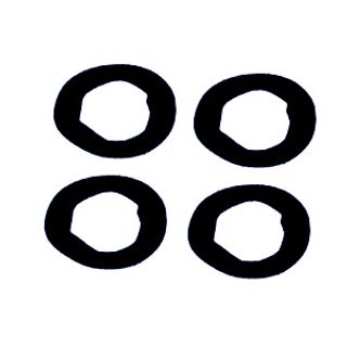 Goma Acrílica Grande Negra 4 Unidades Inca (8435142505212)