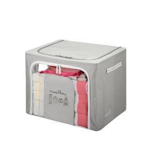 Scatola armadio 50x40x40 cm doppia cerniera e scritta - grigio