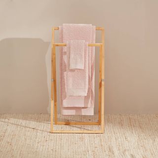 Toalla De Baño De Algodón Egipcio De Rizo Nilo Rosa Claro 90x150 cm