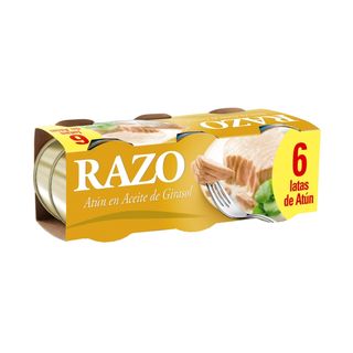 RAZO Atún Aceite Girasol 52G, Pk-6