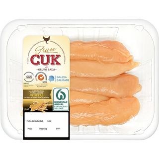 Gran Cuk Solomillo De Pollo Certificado Criado Con Alimentación Vegetal Peso Aproximado Bandeja 350 G