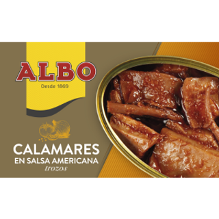 Calamares Trozos Salsa Americana Albo 72Gr.