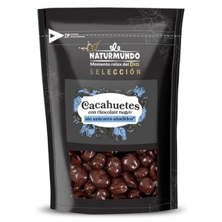 Cacahuetes Recubiertos Con Chocolate Negro Sin Azúcar Naturmundo De Dia Bolsa 150 G
