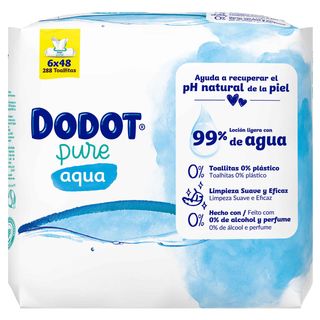 Toalhitas Bebé Aqua Pure Dodot (emb. 6 x 48 un)