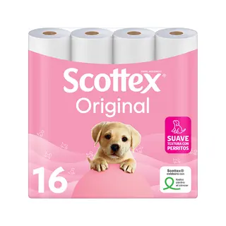 Scottex Papel Higiénico Cuidado Completo Original 16u