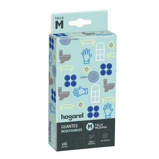 Guante Desechable Latex T/M Hogarel 10 Uds (300416)