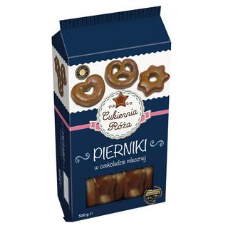 Cukiernia Róża Pierniki w czekoladzie mlecznej, 500 g