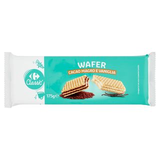 Carrefour Classic Wafer Cacao Magro e Vaniglia 175 g