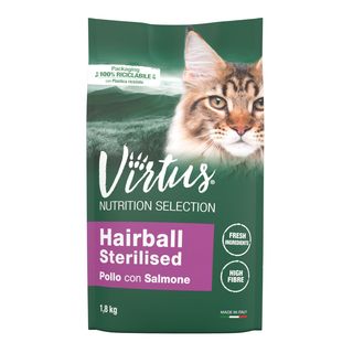 Virtus cat nutrition selection hairball sterilised 1.8kg
