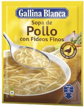 Sopa Pollo Con Fideos Gallina Blanca 71G