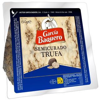 Queso semicurado trufa GARCÍA BAUQERO, cuña 150 g (26773028)