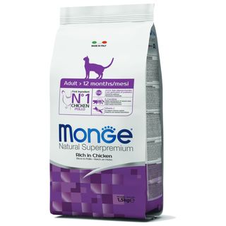 Monge natural superpremium cat adult con pollo 1.5kg