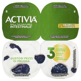Activia Frutta Prugna In Pezzi 4 X 125 G - 513655