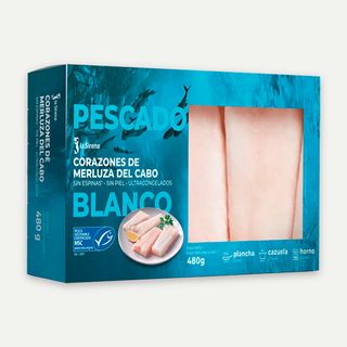 Corazones De Merluza Del Cabo Msc Pack 480 Gr.