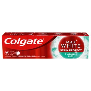 Colgate Max White Stain Protect Pasta do zębów organic clay, 75 ml