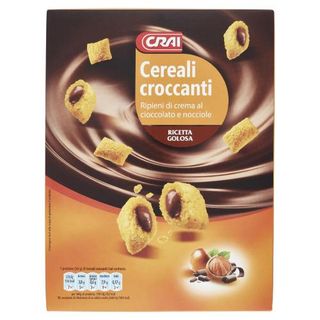 Crai Cereali croccanti Ripieni di crema al cioccolato e nocciole 375 g