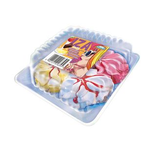 Koral Lody Iza o smaku śmietankowo-cytrynowo-truskawkowo-czekoladowym z sosem wieloowocowym 270 ml