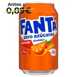 Fanta Zero Azúcares Naranja Lata 330ml
