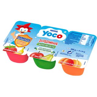 Queijinho Morango e Banana, Maçã e Pera, Pêssego e Alperce Suissinho Infantil Yoco (emb. 300 gr (6 un))