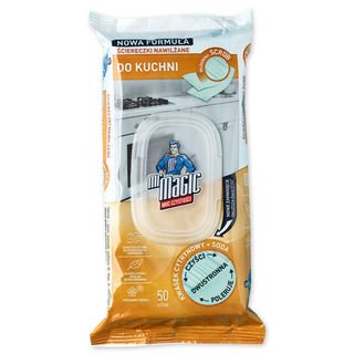 Mr Magic Ściereczki nawilżane do kuchni, 60 szt.