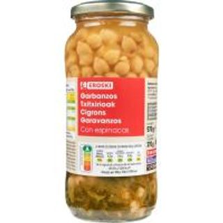 Garbanzos Con Espinacas Eroski, Frasco 370 G (22297717)