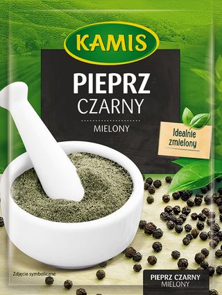 Pieprz Czarny Mielony 16g Kamis