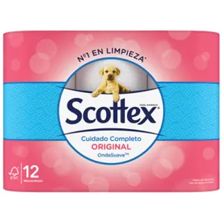 SCOTTEX Papel Higiénico 12U