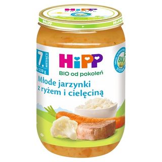 Hipp Bio Junior Młode jarzynki z ryżem i cielęciną, 220 g