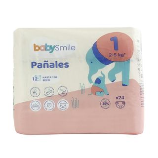 Pañales Talla 1- 2-5 Kg Babysmile 24 Uds. 269532 (269532)