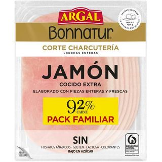 Jamón Cocido Xxl Bonnatur Argal, Lonchas Enteras, Sobre 200 G