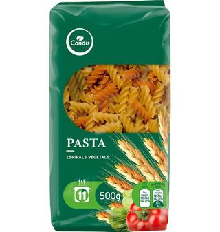 Pasta Condis Vegetal Espirales 500 G