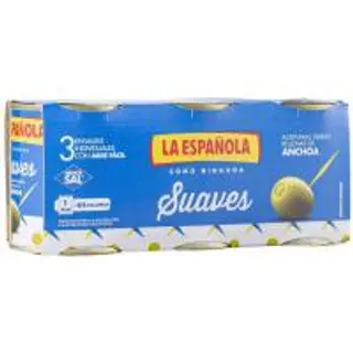 Aceitunas Rellenas Suaves La Española, Pack 3X50 G
