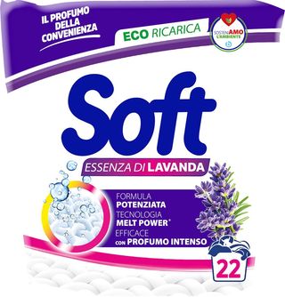 SOFT DETERSIVO LAVATRICE IN POLVERE LAVANDA 22 MISURINI   DIS3338