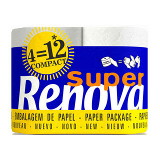 Renova Super Compacto Papel Higiénico 4un