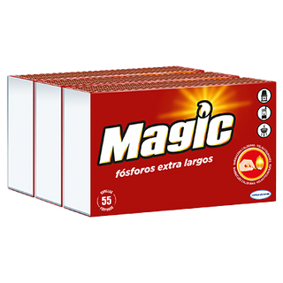 Fosforos Extra Largos Magic 55 Uds Pack 3