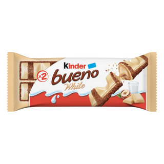 Kinder Bueno White Barritas de Chocolate Blanco y Avellanas 2u 43g