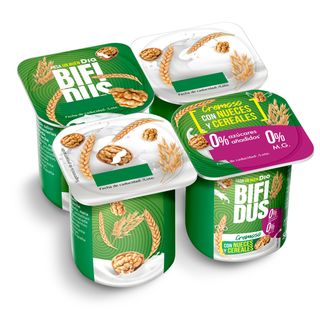 Bífidus Con Nueces Y Cereales Doble 0% Dia Pack 4 X 125 G