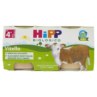 Hipp Biologico Vitello Omogeneizzato Con Carne 2 X 80 G