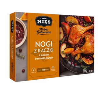 Kraina Mięs Nogi z kaczki z sosem żurawinowym, 500 G