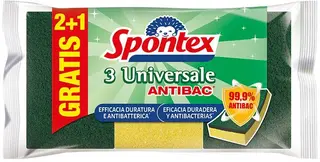 SPONTEX UNIVERSALE SPUGNA ABRASIVA 2+1GRATIS SPO2133