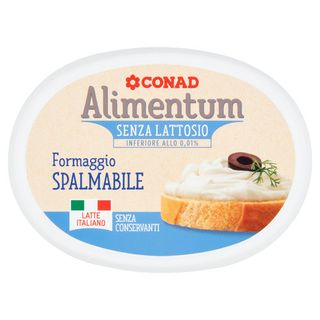 CONAD Alimentum Senza Lattosio Formaggio Spalmabile 175 g - 8003170054028
