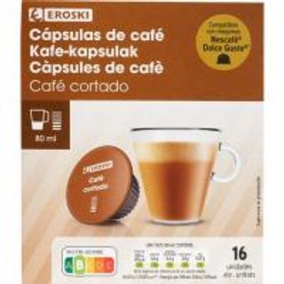 Café Cortado Cdg Eroski, Caja 16 Monodosis (20013553)