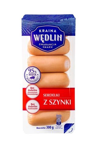 Kraina Wędlin Serdelki z szynki 300 g