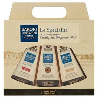 SAPORI & DINTORNI CONAD Le Specialità Cofanetto Degustazione Parmigiano Reggiano DOP 3 x 250 g - 8003170087026