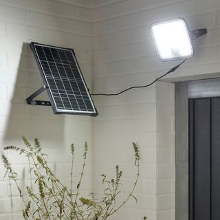 PROIETTORE SOLARE TWICE PLASTICA NERO LED 30W LUCE FREDDA CON SENSORE DI MOVIMENTO IP65