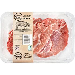 Chuleta De Aguja De Cerdo Duroc Eroski Natur, Bandeja 450 G