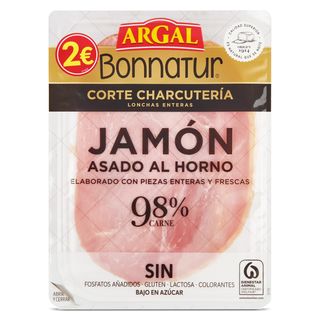 Jamón Asado Al Horno 98% Carne Bonnatur Sobre 100 G